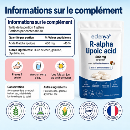 Acide R-Alpha-Lipoïque — Capsules molles 600 mg, forme R pure
